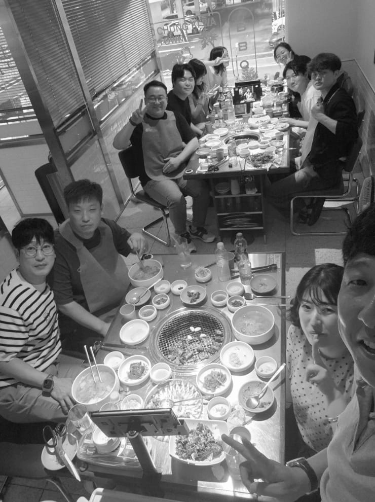 포티어 팀 — 고기집 회식 자리